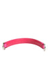 Dolce & Gabbana Pink Embellished Leather Bag Handle Women Shoulder Strap